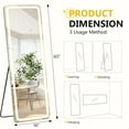 thumbnail image 4 of Full Length Mirror with LED Lights Rectangle 60"*16" Full Body Floor Mirror with Stand Wall Mounted, 4 of 7