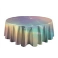 thumbnail image 5 of Colorful Tie Dye Nebula Pattern Round Tablecloth 60"x60",Wrinkle Wipeable Table Cloth for Kitchen Dining Room Picnic Patio Party, 5 of 6