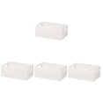 thumbnail image 4 of Bamboohart 4 Pcs Bac de Rangement Cube Blanc Caisse Pliable Organisateur, 4 of 8