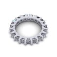 thumbnail image 3 of Natural 3.35Ct Princess Cut Diamond Bezel Set Women's Anniversary Wedding Eternity Band Ring Solid 18k White Gold H SI2, 3 of 3