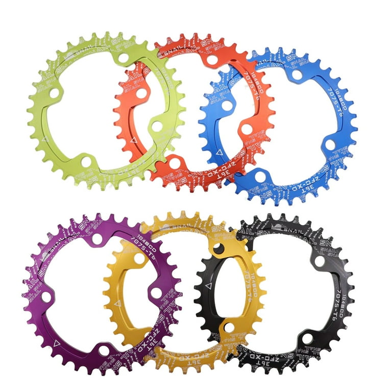 SNAIL Bike Chainring 104BCD Round for MTB Mountain Bike Narrow Wide Tooth Ultralight 30T 32T 34T 36T 38T 40T 42T 50T 52T Walmart