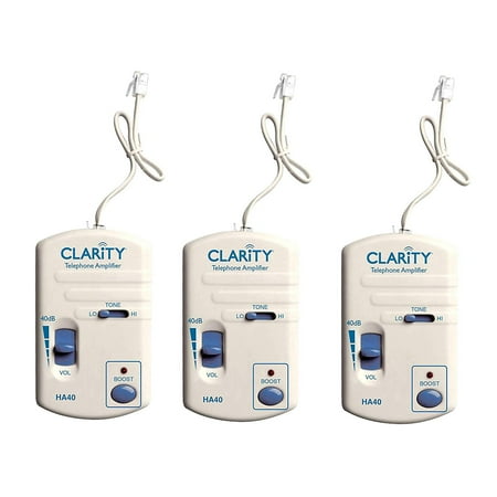 Clarity Telephone Handset Amplifier - Clarity CLARHA40 Portable Telephone Handset Amplifier (3 Pack)