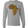 thumbnail image 3 of Inktastic African Continent with Pattern-black History Month Long Sleeve T-Shirt, 3 of 5