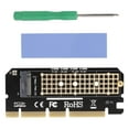 thumbnail image 1 of M.2 NVMe SSD NGFF TO PCIE 3.0 X16 Adapter with LED M Key Interface Card Suppor PCI Express 3.0 X4 2230-2280, 1 of 4