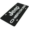 thumbnail image 2 of Eurosport Daytona Black Zinc Alloy License Plate Frame For Jeep Cherokee – Premium Matte Emblem, Front/Rear, USA Made 2 of 3