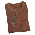thumbnail image 1 of Woodland Trail 5900-790 Moleskin Long Sleeve Henley Mens Big and Tall Shirt BROWN 4XL-BIG, 1 of 1