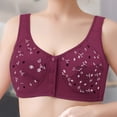 thumbnail image 2 of Lixiuxyad Support Bras for Women Lift No Underwire Women Full Cup Print Thin Underwear Plus Size Front Button Wireless Sports Lace Bra Cover Large Size Bras, 2 of 3