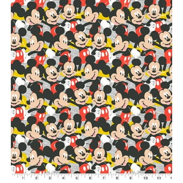 Disney Mickey Mouse Tossed Stack Light Pink 100% Cotton Sold by The ...