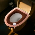 thumbnail image 4 of Winter Toilet Seat Cover with Handle, Thickened Knitted Toilet Ring, Washable Soft Toilet Seat Cover for Round and Elongated Toilet Seats, Comfortable and Warm, 4 of 6