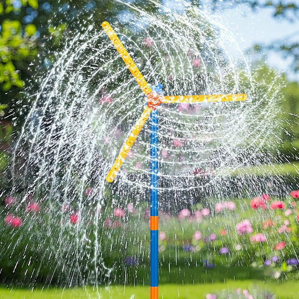 Water Windmill, Windmill Water Sprinkler, 2026 New 360 Water Toy with 3 Blades & Nozzles, Automatic Rotating Water Toys, Water Sprinkler Outdoor Yard Toy for Boys Girls Dogs