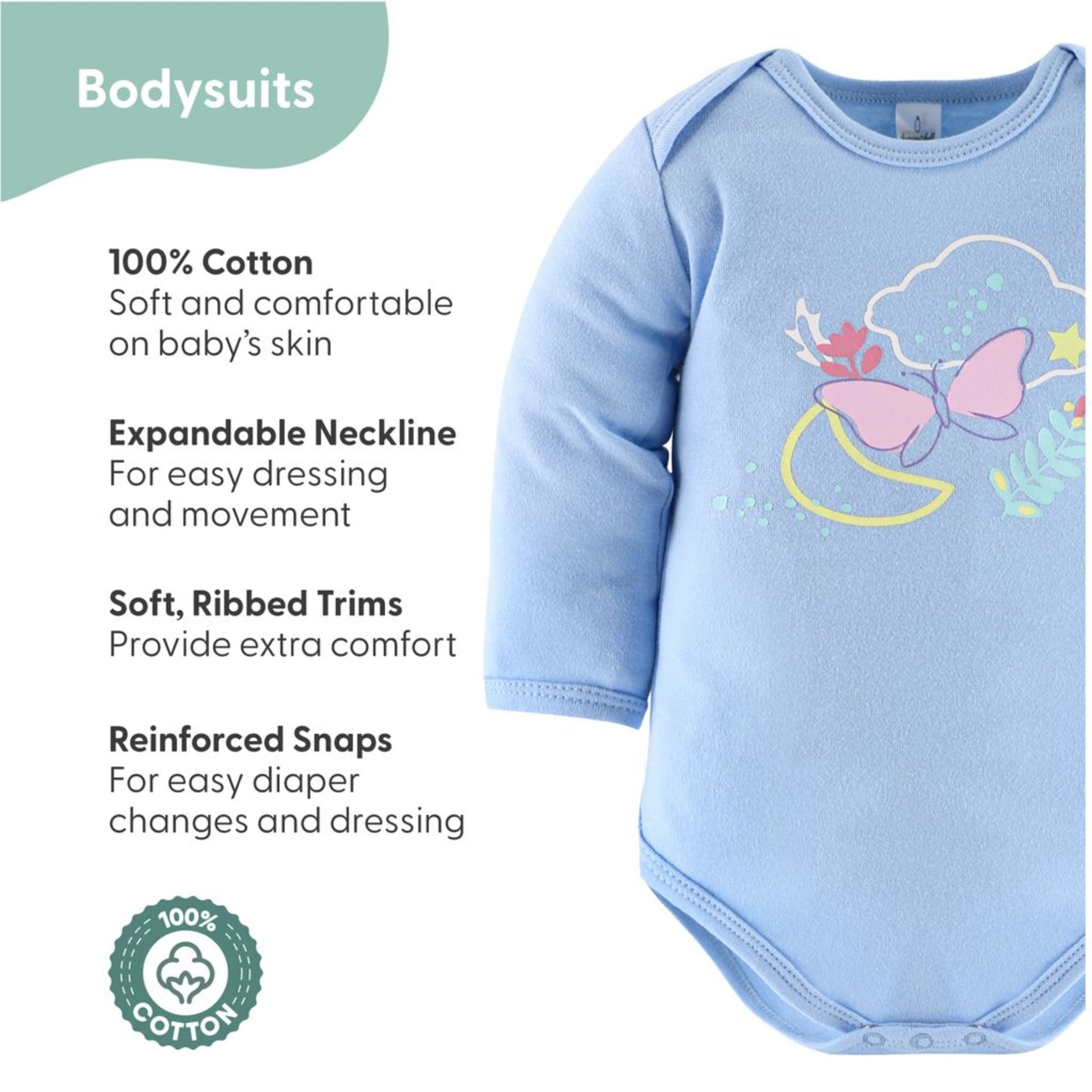 The Peanutshell Newborn Layette Gift Set for Girls, Purple Pink Butterfly, 30 Essential Pieces, 0-3 Months