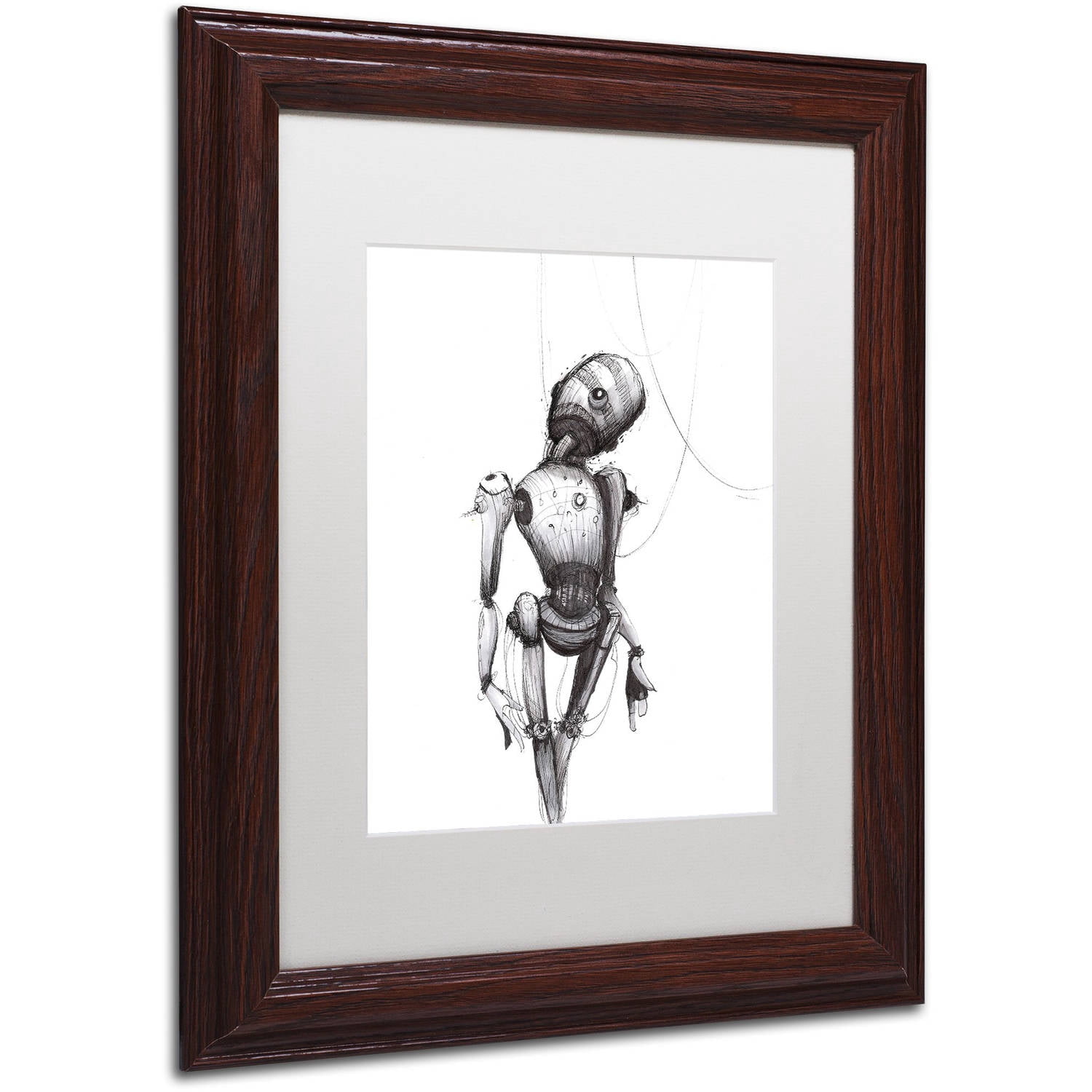 Trademark Fine Art 'Disconnect' Canvas Art by Craig Snodgrass, White Matte, Wood Frame