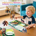 thumbnail image 4 of 4Pcs Paint by Number Sticker for Kids Ages 4-8, Travel Sticker Activity with Stories for Girls, Screen-Free Airplane & Car Toy, Educational Puzzle Easter Craft Gift for Toddlers 3-12, 4 of 7
