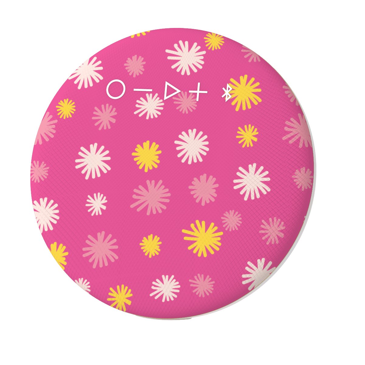 onn. Portable Bluetooth Speaker | IPX4 Water Resistant | Round Wireless Speaker, Pink Spark