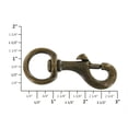 thumbnail image 4 of 3511 3/4" Antique Brass, Swivel Bolt Snap, Solid Brass-LL, 4 of 4