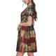 thumbnail image 2 of Balery American Flag Deer Art Vestidos sueltos de manga corta para mujer, vestidos de verano 2025, vestidos casuales de corte A con vuelo., 2 of 6