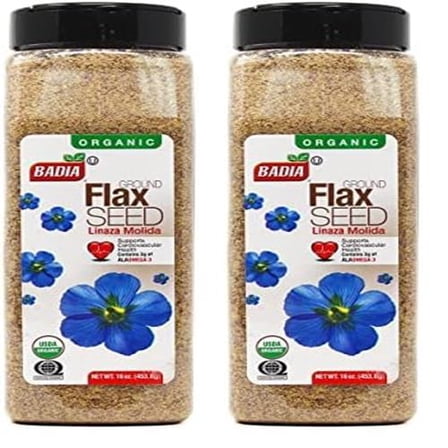 Badia Organic Flax Seed, Ground, 16-Ounce (Pack Of 2)