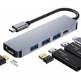 thumbnail image 1 of 5 En 1 Usb Hub Adaptador Pd 3.0 Tipo C Hdmi 4k 5gbps esquí esquí Gafas de esquí, 1 of 5