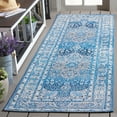 thumbnail image 2 of SAFAVIEH Barbados Paolo Traditional Indoor/Outdoor Runner Rug, Blue/Ivory, 2'8" x 8', 2 of 12