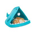 thumbnail image 1 of Felt Cat Bed Shark Shaped Cave House For Small Pets, 1 of 4