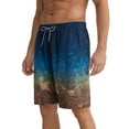 thumbnail image 2 of APTRO Mens Swim Trunks Mesh Liner Swimming Shorts Board Shorts Quick Dry Summer Beach Shorts Gradient Blue Cargo MK119 L, 2 of 7