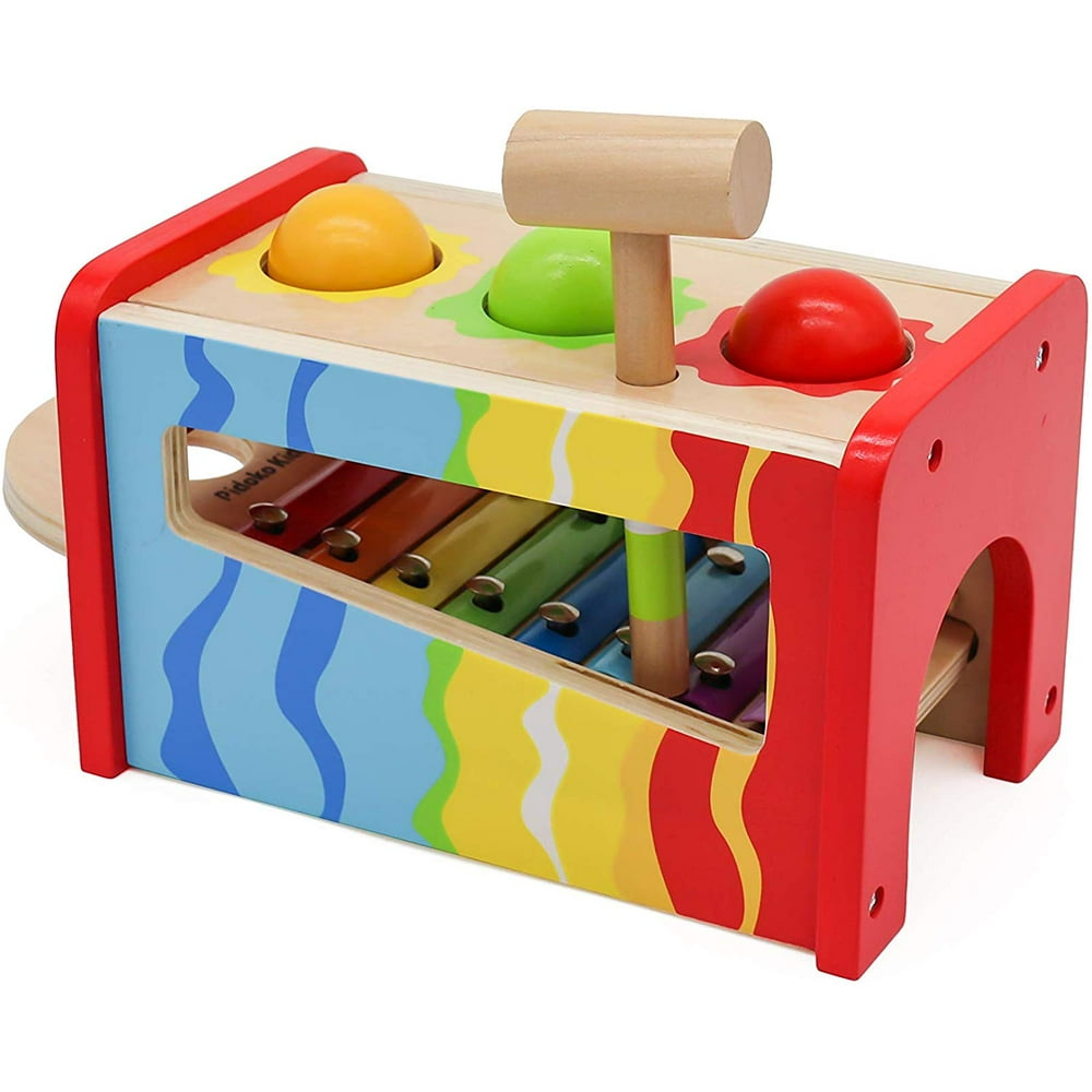 Pidoko Kids Pound & Tap Bench with Slide Out Xylophone Toddlers