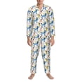 thumbnail image 3 of Sikiie Poodle Dog Mens Pajama Set, Soft Warm Long Sleeve Sleepwear, Cozy Button-Down Pjs for Men-XX-Large, 3 of 7