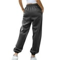 thumbnail image 4 of Nmnitkp Sweatpants Women Excellent Workmanship Casual Solid Color Pants Jogger Pants Pants Sweatpants With Pocket Streetwear Dark Gray,L, 4 of 7