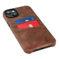 thumbnail image 3 of Dockem Card Case for iPhone 14 Plus with Built-in Metal Plate for Magnetic Mounting & 2 Pockets: Exec M2 (Brown), 3 of 11