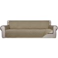 thumbnail image 1 of Housse de Sofa Matelassée Réversible 4 Places, Protecteur de Meuble Résistant à l'Eau, Housse de Canapé Lavable avec Mousse Antidérapante et Sangles Élastiques pour Enfants, Chiens, Animaux (XX Grand, Beige/Beige), 1 of 7