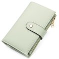 thumbnail image 1 of Billetera yiijay de piel con triple embrague y bloqueo RFID para mujer, 1 of 6