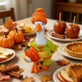 thumbnail image 5 of sruoe Halloween Goose Statue, 7.87in Resin Fall Figurine, Harvest Tabletop Ornament, Goose Sculpture Knit Pumpkin for Halloween Holiday Mantel Console Dining Decor, 5 of 8