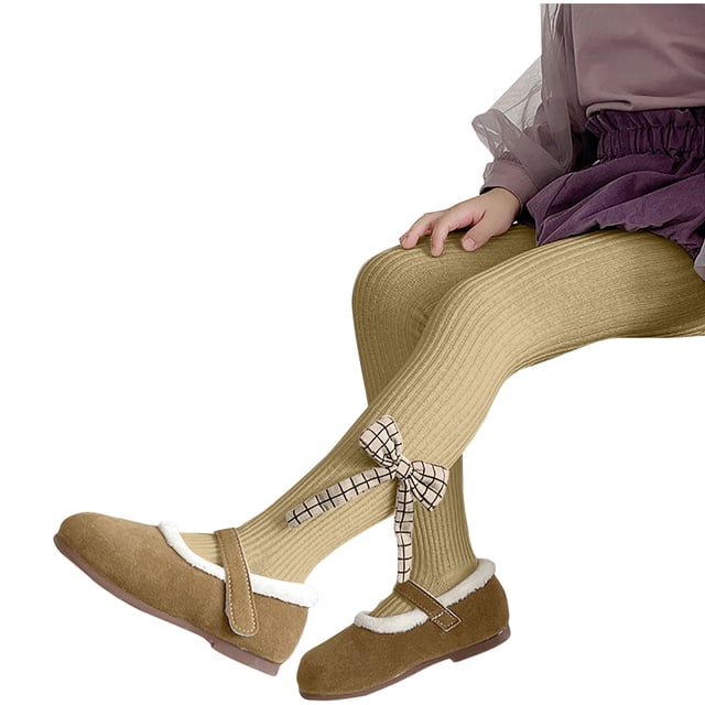 Ohufall Collants pour Filles d'Hiver Élastiques et Chauds, Bas et Pantalon pour Enfants (1 à 12 Ans)