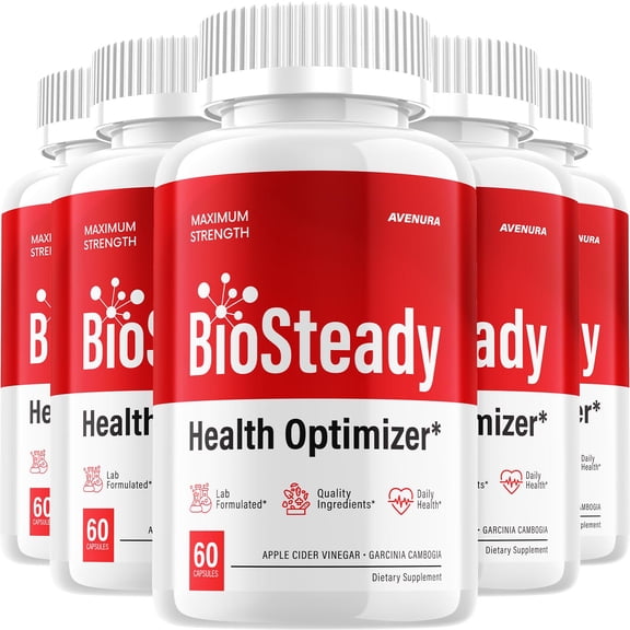 BioSteady Capsules – Bio Steady Natural Blend Glycogen Formula for Health Support, 5 Pack, 300 Capsules