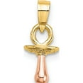 thumbnail image 4 of 14k Two-Tone 3-D Pacifier Charm Material Primary Purity Ethereal Classic Statement Perfect for adding elegance to any outfit, 4 of 4