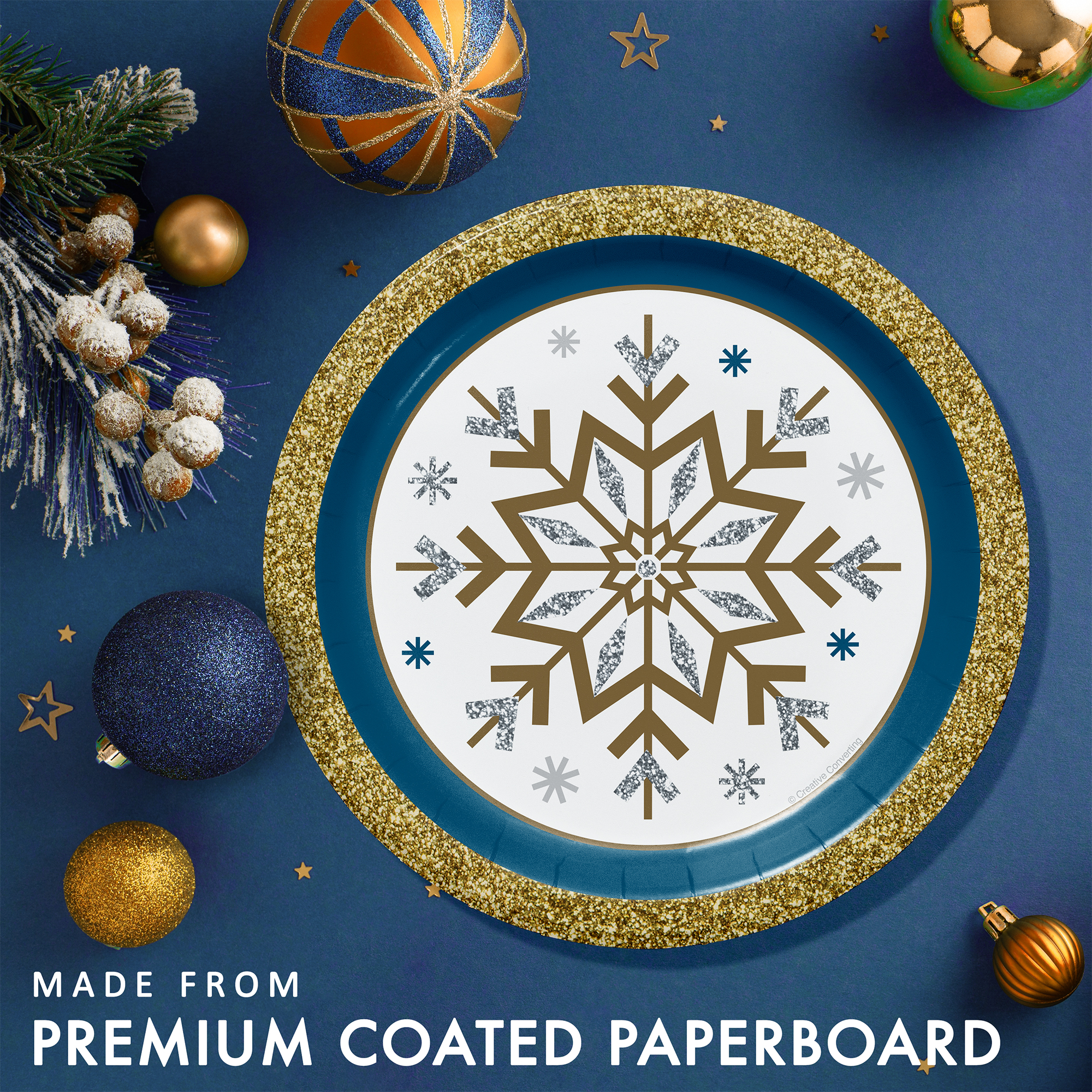 Creative Converting Whimsical Winter Christmas Tableware Set, Serves 8