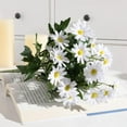thumbnail image 4 of 1 PCS Artificial Silk Daisy Flower Bouquet for Home Table Centerpieces Arrangement Decoration, White, 4 of 7