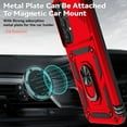 thumbnail image 4 of for Samsung Galaxy A35 5G Case with Slide Camera Cover HD Screen Protector [Military Grade 16ft. Drop Tested] Magnetic Ring Holder Kickstand Protective Phone Case for Galaxy A35 5G 2024, Red, 4 of 18