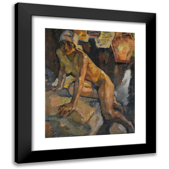 Leo Putz 12x14 Black Modern Framed Museum Art Print Titled - In the Seraglio