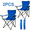 BLUE, variant on 2 Pcs Outdoor Foldable Camping Chair With Storage Bags, Suitable For Courtyard BBQ Party, Camping & Outside Events Supplies, Garden Chairs, Summer Go-out Essentials, Summer Vacation Supply, Black