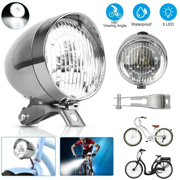 Bike Headlight for Night Riding Vintage Bike Lights Front Lowrider Bicycle Parts Headlamp Flashlight Vintage LED Bicycle Lights for Women Beach Cruiser Vintage Bike Accessories