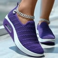 thumbnail image 3 of Mepaouo Walking Shoes for Women Air Cushion Slip on Sneakers Breathable Mesh Platform Sock Shoes, 3 of 7