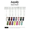 thumbnail image 5 of Asyoly  Wedding Guest Dresses for Women 2023 Deep V Neck Midi Rehearsal Dinner Long Dresses High Waist A Line  Dress, 5 of 5