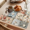 thumbnail image 3 of Spring Floral Placemats Set of 1, Patchwork Style Flower Non-Slip Place Mats Washable Table Mats for Kitchen Dining Table Decorations Indoor/Outdoor, 3 of 9