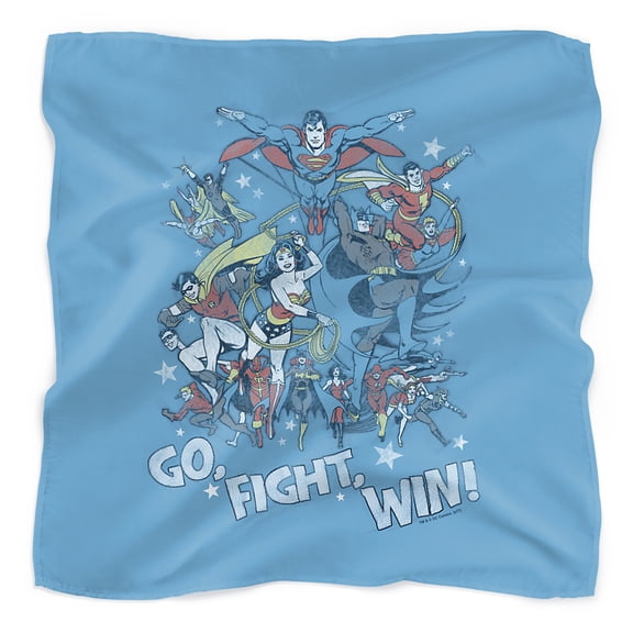Justice League Go Fight Win Bandana (21 in x 21 in)
