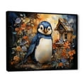 thumbnail image 2 of Designart "Penguin Playhouse Of Playfulness I" Penguin Floater Framed Wall Art Living Room, 2 of 5