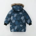 thumbnail image 6 of Staki Baby Boys Toddlers Winter Coats Hooded Puffer Jacket Down Snow Jacket Warm Fleece Coat Solid Outerwear Boys Fleece Jacket(Blue,6-7 Years), 6 of 8