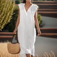 thumbnail image 2 of Sngxgn Women Long Tank Tops Ankle Length Maxi Dress Bodycon Sleeveless Racerback(White,One Size), 2 of 5