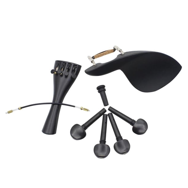 1 Juego de Piezas de Violín de Tamaño 4/4, Clavijas de Afinación de Mentón Yuyangstore Violin Ebony Parts