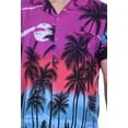 thumbnail image 4 of Varnit Crafts Mens Hawaiian Shirt Relaxed-Fit Funky Casual Opal Purple 3XL, 4 of 7